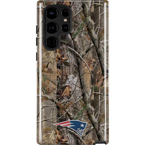 NFL New England Patriots Realtree AP Camo Galaxy S22 Ultra Pro Case