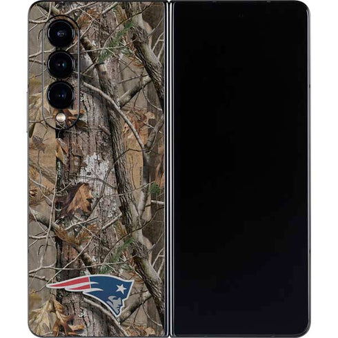 NFL New England Patriots Realtree AP Camo Galaxy Z Fold4 5G Skin