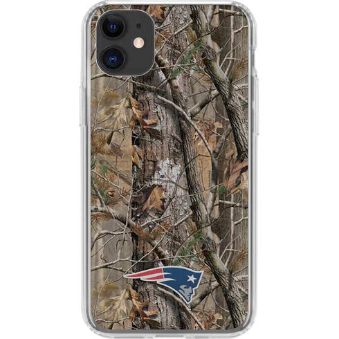 NFL New England Patriots Realtree AP Camo iPhone 11 Clear Case