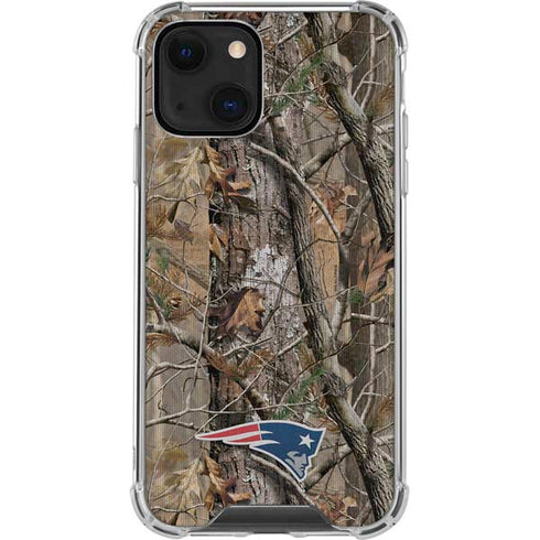 NFL New England Patriots Realtree AP Camo iPhone 13 Clear Case
