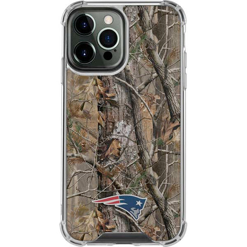 NFL New England Patriots Realtree AP Camo iPhone 13 Pro Max Clear Case