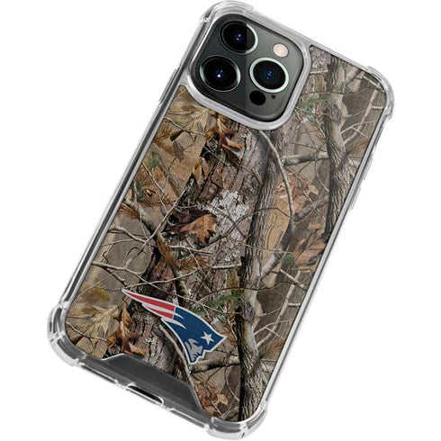 NFL New England Patriots Realtree AP Camo iPhone 13 Pro Max Clear Case