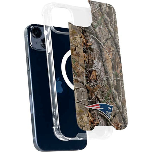 NFL New England Patriots Realtree AP Camo iPhone 15 Plus MagSafe Case