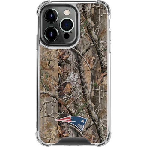 NFL New England Patriots Realtree AP Camo iPhone 15 Pro Clear Case