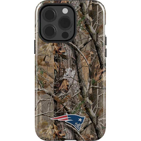 NFL New England Patriots Realtree AP Camo iPhone 15 Pro Impact Case