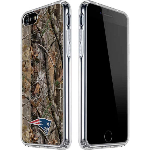 NFL New England Patriots Realtree AP Camo iPhone SE (2nd & 3rd Gen) Clear Case