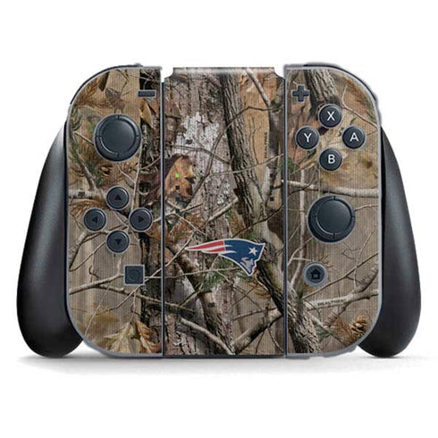NFL New England Patriots Realtree AP Camo Nintendo Switch (2017-2021) Joy-Con Controller Skin