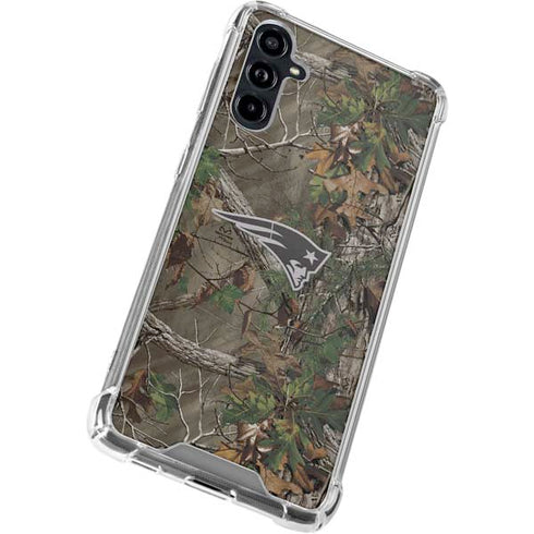 NFL New England Patriots Realtree Xtra Green Camo Galaxy A54 5G Clear Case
