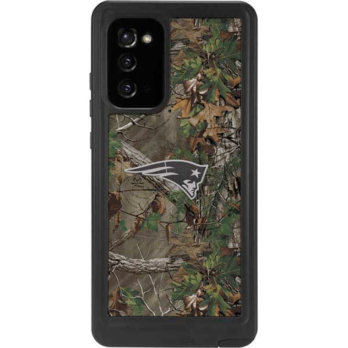 NFL New England Patriots Realtree Xtra Green Camo Galaxy Note20 5G Waterproof Case