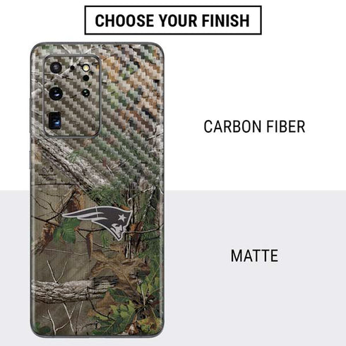 NFL New England Patriots Realtree Xtra Green Camo Galaxy S20 Ultra 5G Skin
