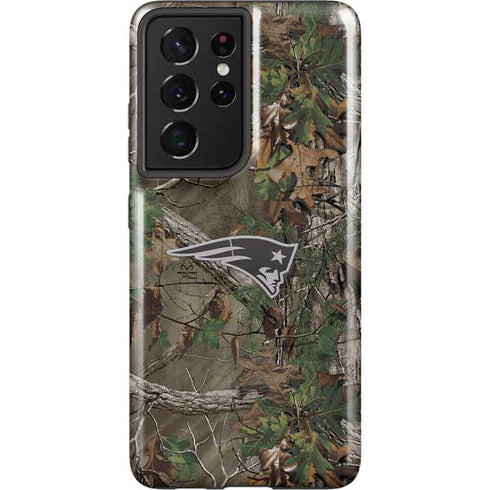 NFL New England Patriots Realtree Xtra Green Camo Galaxy S21 Ultra 5G Pro Case