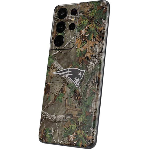 NFL New England Patriots Realtree Xtra Green Camo Galaxy S21 Ultra 5G Skin