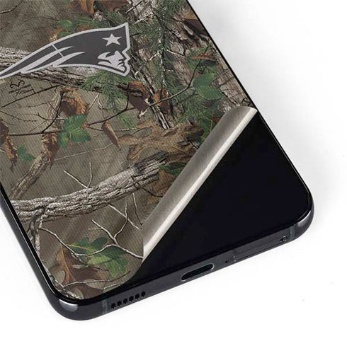 NFL New England Patriots Realtree Xtra Green Camo Galaxy S22 Plus Skin
