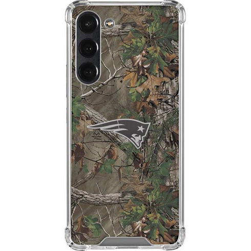 NFL New England Patriots Realtree Xtra Green Camo Galaxy S23 Plus Clear Case