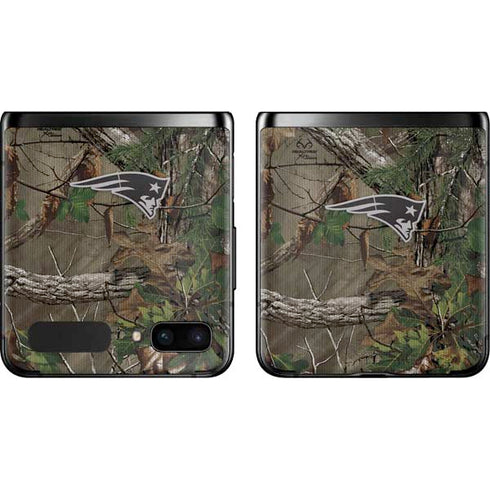 NFL New England Patriots Realtree Xtra Green Camo Galaxy Z Flip Skin