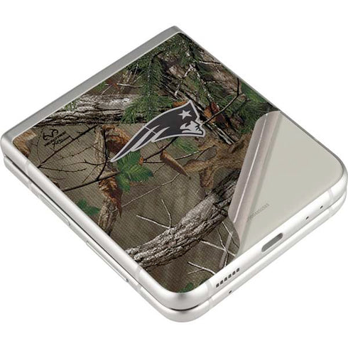 NFL New England Patriots Realtree Xtra Green Camo Galaxy Z Flip3 5G Skin