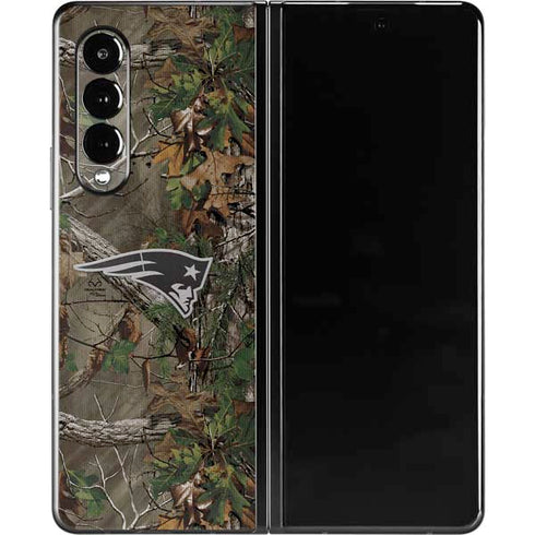 NFL New England Patriots Realtree Xtra Green Camo Galaxy Z Fold3 5G Skin