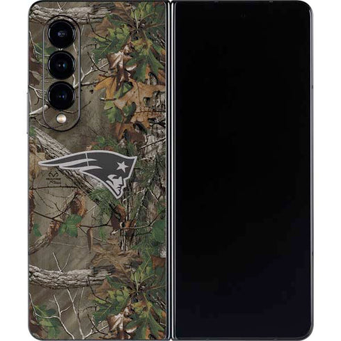 NFL New England Patriots Realtree Xtra Green Camo Galaxy Z Fold4 5G Skin