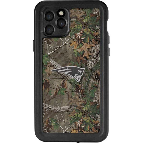 NFL New England Patriots Realtree Xtra Green Camo iPhone 11 Pro Waterproof Case