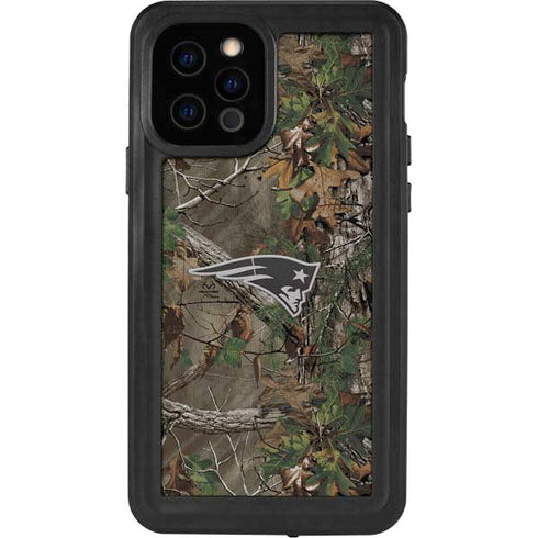 NFL New England Patriots Realtree Xtra Green Camo iPhone 12 Pro Waterproof Case