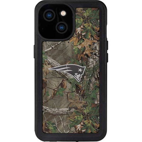 NFL New England Patriots Realtree Xtra Green Camo iPhone 13 Mini Waterproof Case