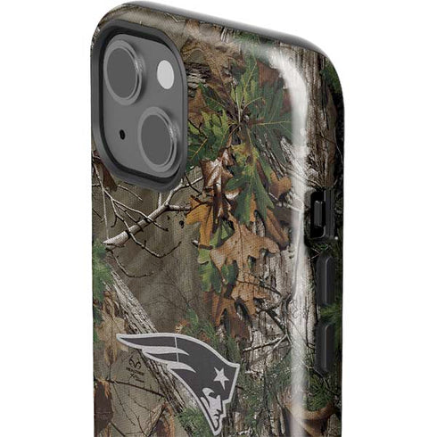 NFL New England Patriots Realtree Xtra Green Camo iPhone 15 Plus Impact Case