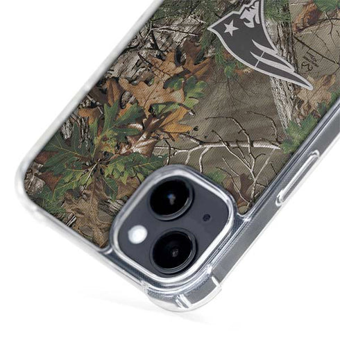 NFL New England Patriots Realtree Xtra Green Camo iPhone 15 Plus MagSafe Case