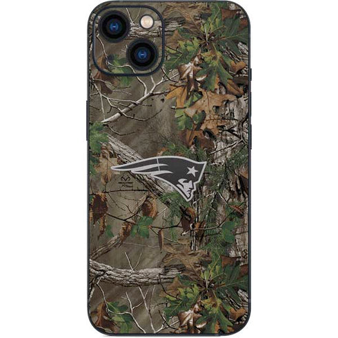 NFL New England Patriots Realtree Xtra Green Camo iPhone 15 Plus Skin