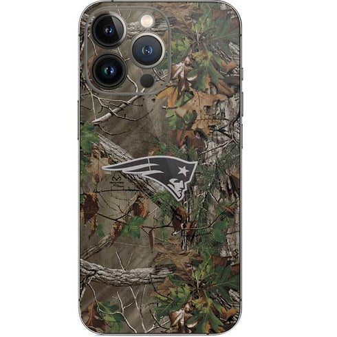 NFL New England Patriots Realtree Xtra Green Camo iPhone 14 Pro Skin