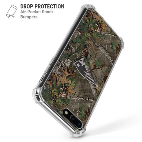 NFL New England Patriots Realtree Xtra Green Camo iPhone 7/8 Plus Clear Case