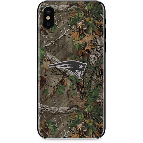 NFL New England Patriots Realtree Xtra Green Camo iPhone X Skin