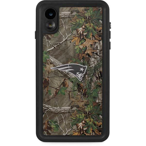 NFL New England Patriots Realtree Xtra Green Camo iPhone XR Waterproof Case