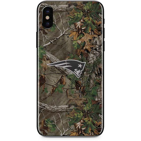 NFL New England Patriots Realtree Xtra Green Camo iPhone XS Skin