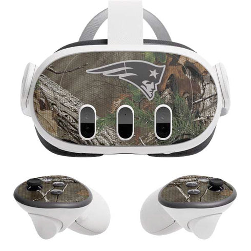 NFL New England Patriots Realtree Xtra Green Camo Meta Quest 3 Skin