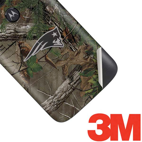 NFL New England Patriots Realtree Xtra Green Camo Moto E5 Play Skin