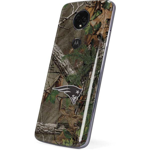 NFL New England Patriots Realtree Xtra Green Camo Moto E5 Plus Skin