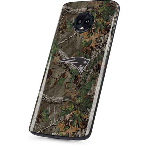NFL New England Patriots Realtree Xtra Green Camo Moto G6 Skin