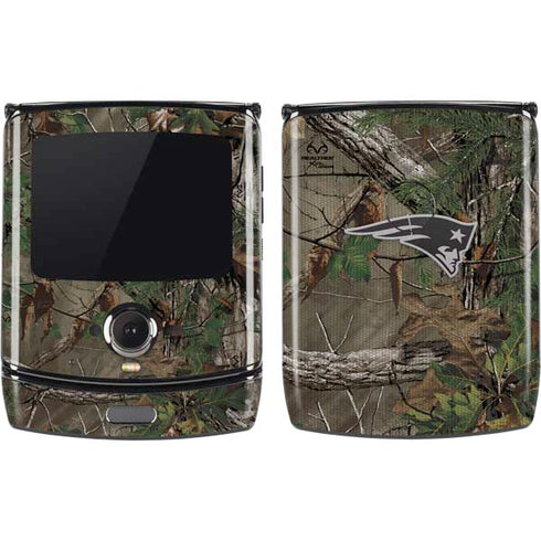 NFL New England Patriots Realtree Xtra Green Camo Motorola RAZR Skin