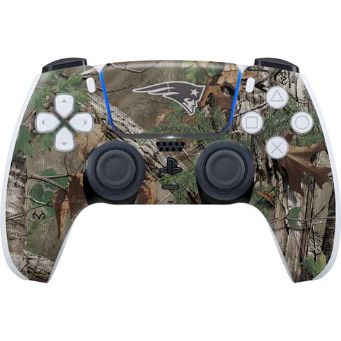 NFL New England Patriots Realtree Xtra Green Camo PS5 Controller Skin