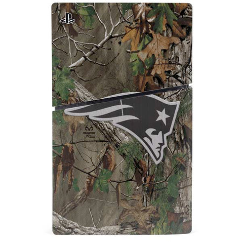 NFL New England Patriots Realtree Xtra Green Camo PS5 Slim Disk Bundle Skin