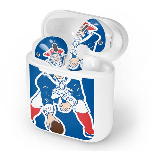 NFL New England Patriots Retro Logo Apple AirPods Skin