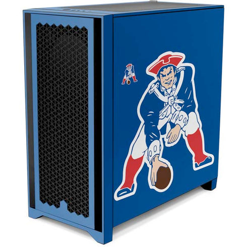 NFL New England Patriots Retro Logo Corsair 4000D Tempered Glass Mid-Tower ATX Case Skin