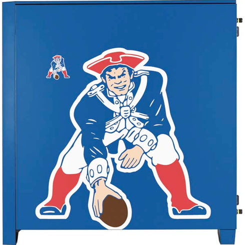 NFL New England Patriots Retro Logo Corsair 4000D Tempered Glass Mid-Tower ATX Case Skin