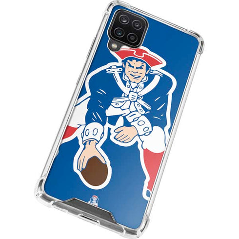NFL New England Patriots Retro Logo Galaxy A12 Clear Case