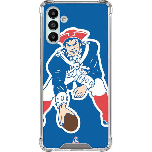 NFL New England Patriots Retro Logo Galaxy A13 5G Clear Case