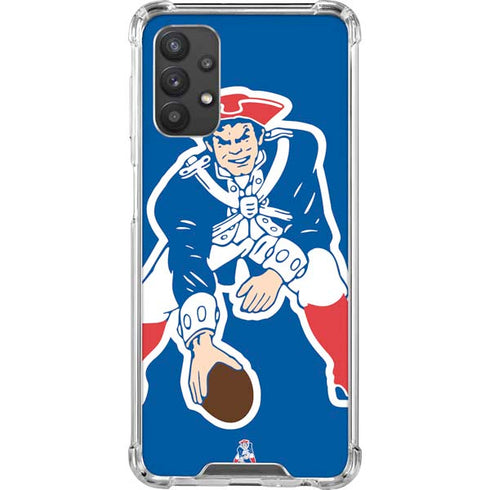 NFL New England Patriots Retro Logo Galaxy A32 5G Clear Case