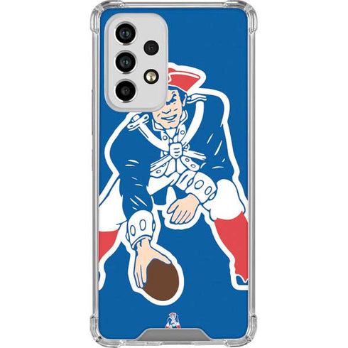 NFL New England Patriots Retro Logo Galaxy A53 5G Clear Case