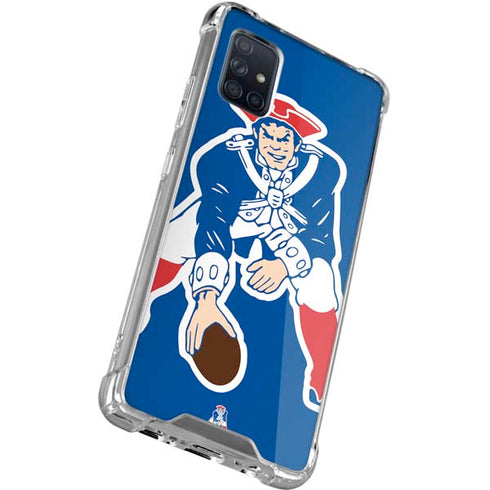 NFL New England Patriots Retro Logo Galaxy A71 5G Clear Case