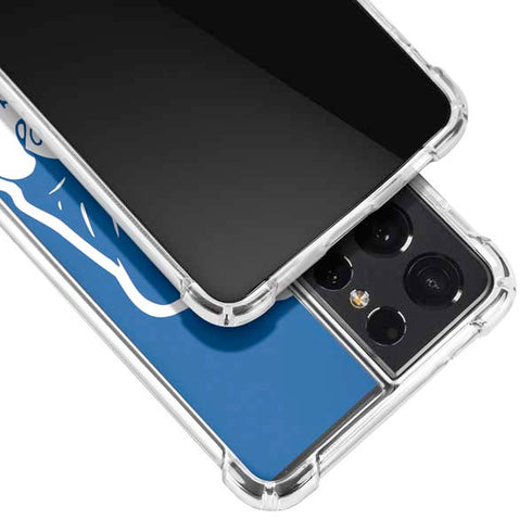 NFL New England Patriots Retro Logo Galaxy S21 Ultra 5G Clear Case