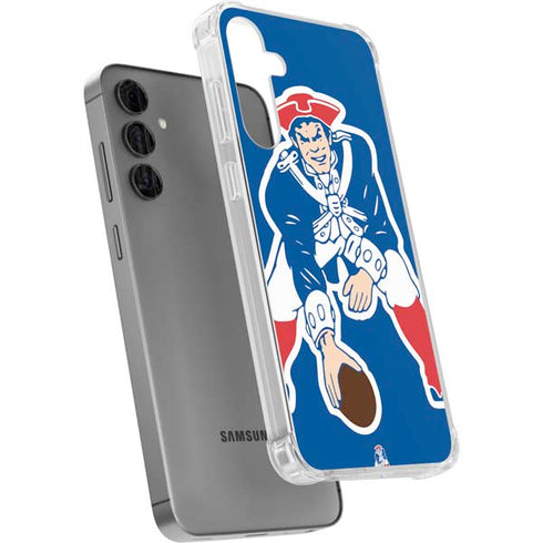 NFL New England Patriots Retro Logo Galaxy S24 Plus Clear Case